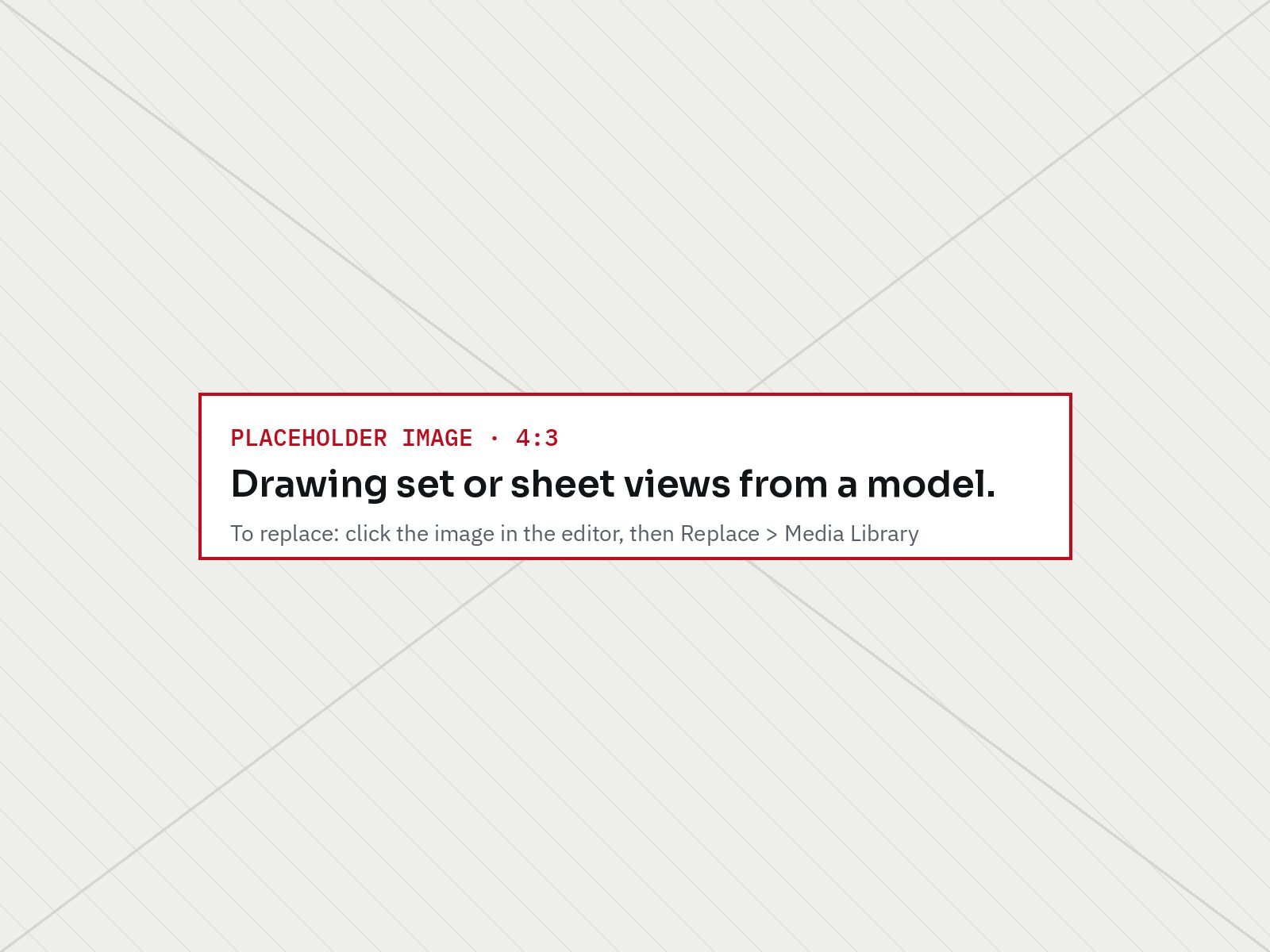 Drawing set or sheet views from a model.